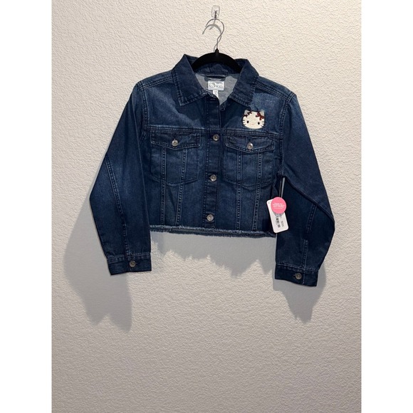 The Children's Place Other - The Children's Place Kids Hello Kitty Denim Jacket Dark Wash XL 14